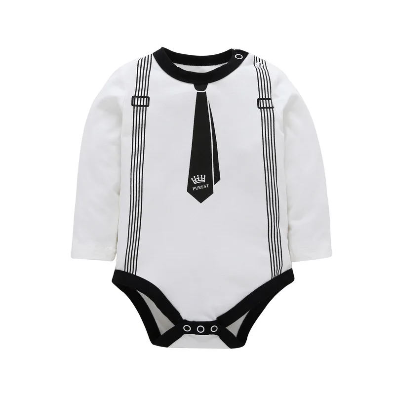 

Twins Limited New Baby Body 2019 Fashion And 2 Colors , Long Sleeve Romper Kids Baby Girl Boy Clotes Suit Tie Pattern Clothes