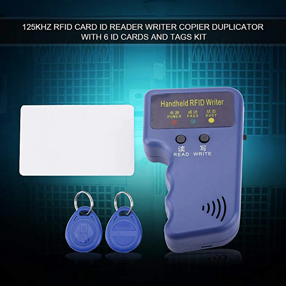 

ID Card Copier ID Keyfobs Tags Card Key Cards 125KHzWriter Handheld Duplicator Programmer Reader Code Writable EM4305