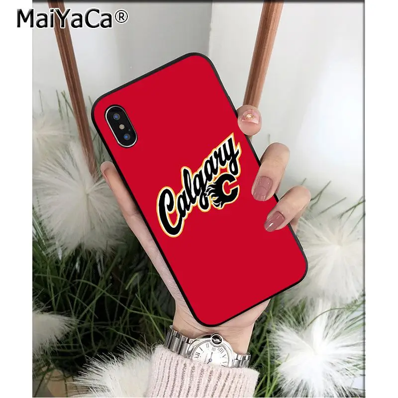 MaiYaCa Calgary Flames ТПУ Мягкие аксессуары для телефонов чехол для телефона для Apple iPhone 8 7 6 6S Plus X XS MAX 5 5S SE XR Чехол для мобильного телефона s