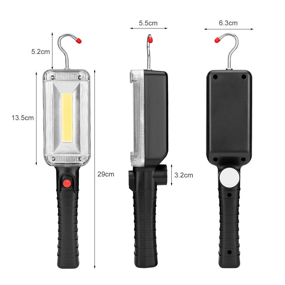 1 Режим COB светодиодный светильник-вспышка Магнитный фонарь механический магазин рабочий светильник USB Перезаряжаемый автомобильный контрольный светильник ремонтный светильник