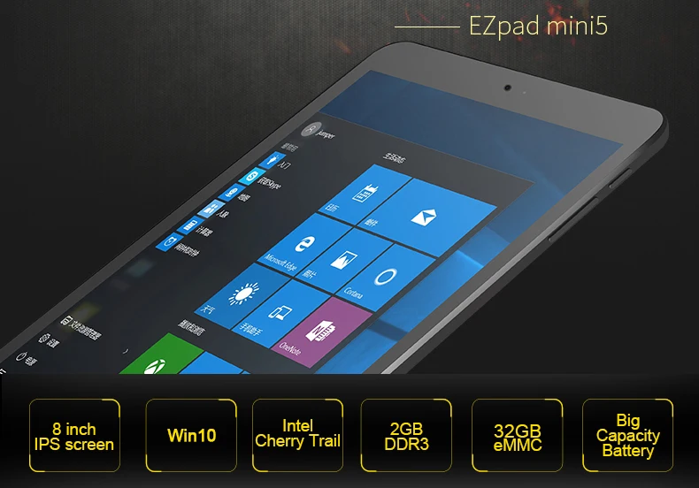 8,0 дюймов ips экран планшет Intel Cherry Trail X5 Z8350 планшетный ПК HDMI джемпер EZpad Mini 5 2 Гб DDR3L 32 Гб eMMC windows 10 планшеты