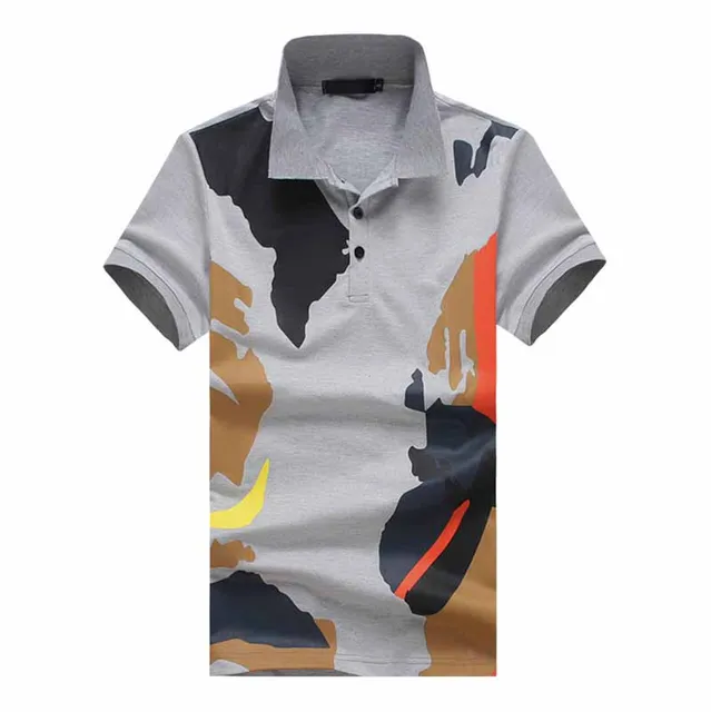 Buy Flower Print Polo men Fashion Clothing New Men
