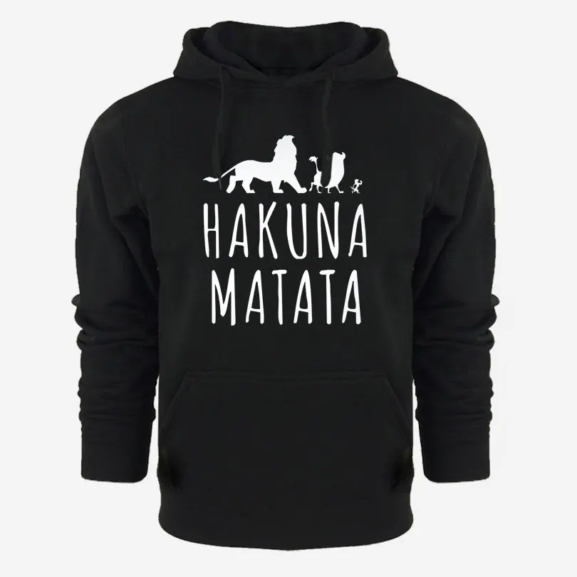 

Hakuna Matata Hooded Streetwear Hip Hop Hoodies Sweatshirts Men Women Spring Autum Winter Outerwear Cool Cloth