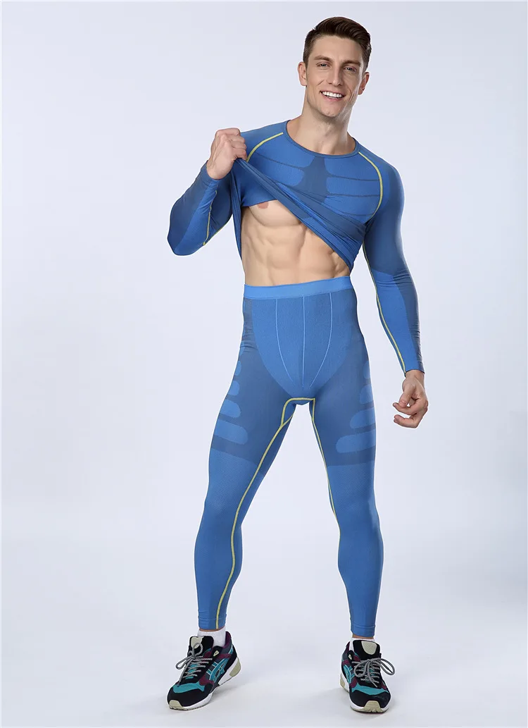 Uomo Slim A Manica Lunga + Pantaloni di Forma Fisica di Sport Della  Biancheria Intima Set Tuta Da Uomo Shaper del Corpo Quick dry di  Compressione biancheria Intima stretta|compression men set|bodysuit  menunderwear