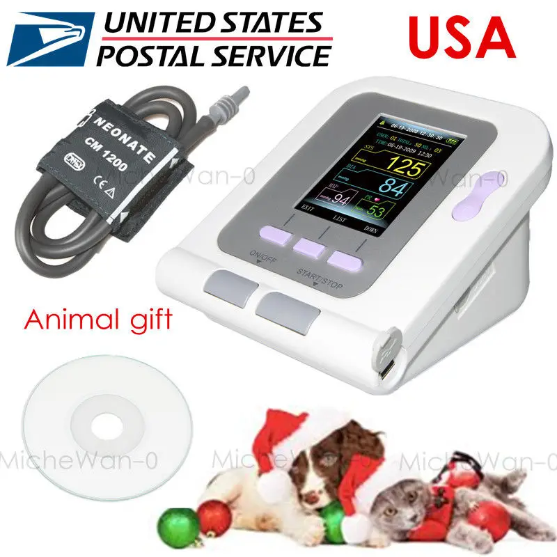 

Vet Veterinary OLED digital Blood Pressure & Heart Beat Monitor NIBP CONTEC08A