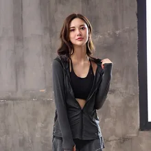 Женская рубашка для йоги на молнии TRI'T FORWARD, рубашка для йоги с длинными рукавами на молнии, быстросохнущая спортивная куртка для йоги