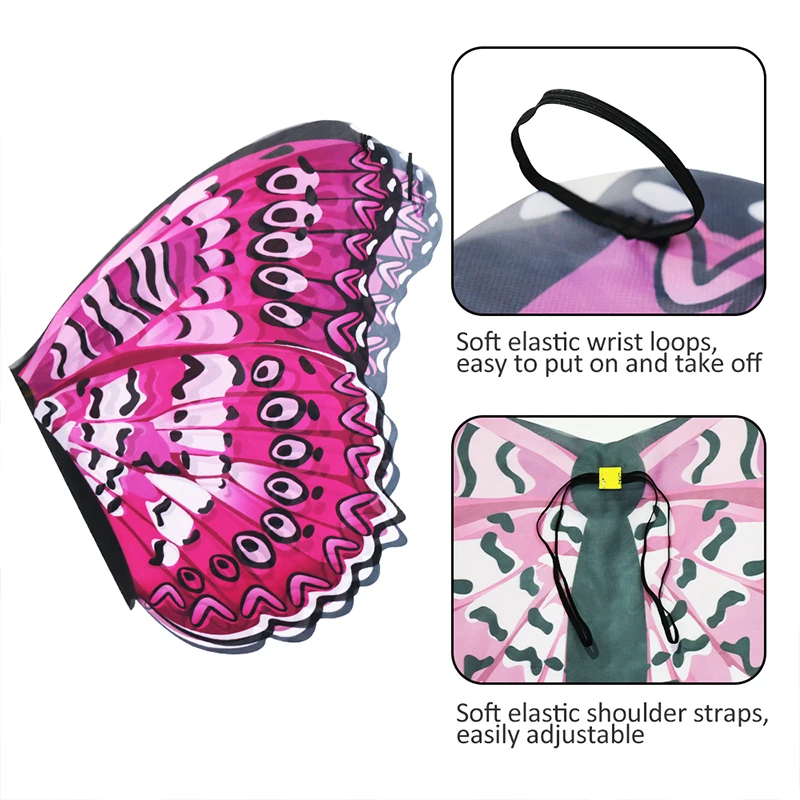 D.Q.Z 120*70 cm Fairy Rosa Wing Costumes for Girls Carnival Dress Up Clothes Pretend Play Gifts Samba Carnival Kids Cosplay D.Q.Z 120*70 cm Fairy Rosa Wing Costumes for Girls Carnival Dress Up Clothes Pretend Play Gifts Samba Carnival Kids Cosplay