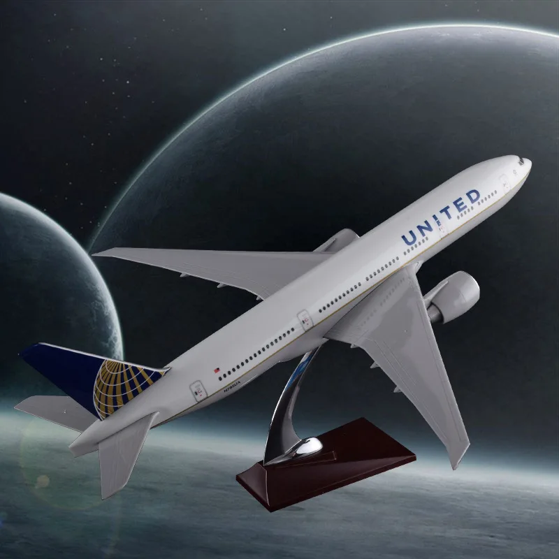 47 см Boeing 777 модель самолета United Соединенных Штатов Америки B777 смолы Аэробус