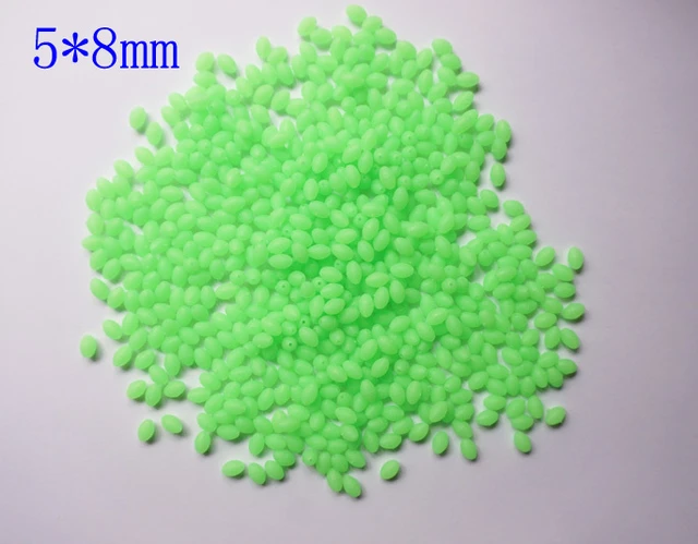 Wholesales 1.5kg 5*8mm Oval Premium Quality Luminous Soft Fishing Beads  Glow Green Plastic Lumo Fish Lure Wholesale - AliExpress