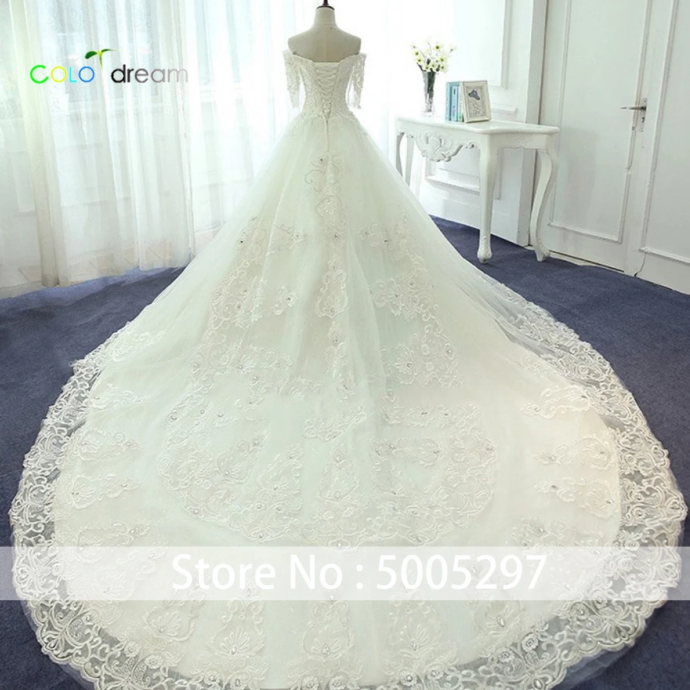 Свадебное платье бальное платье Часовня Поезд vestido de novia Совок матовое пятно
