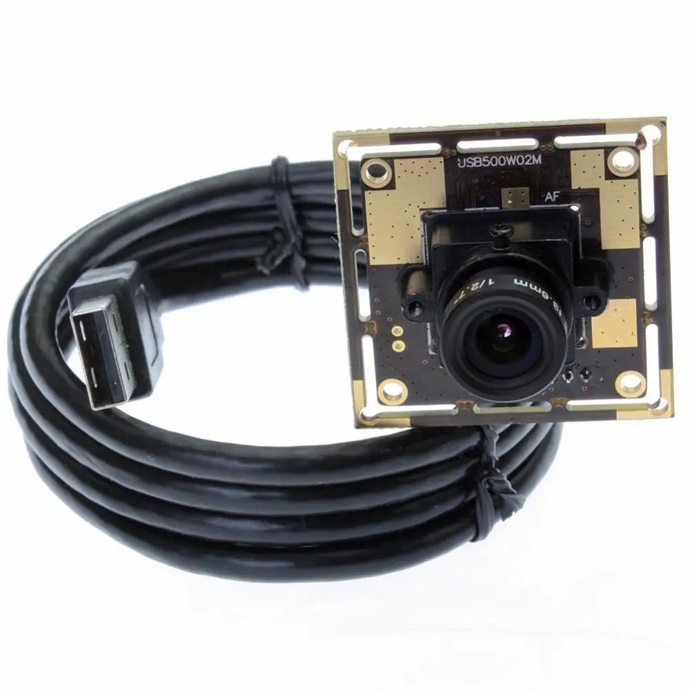 5 Megapixel high resolution OV5640 CMOS MJPEG/YUY2 mini CCTV 16mm lens USB Camera Module with 1m usb cable 