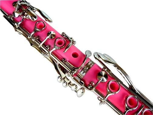 PINK CONCERT BAND CLARINET W/CASE. WARRANTY
