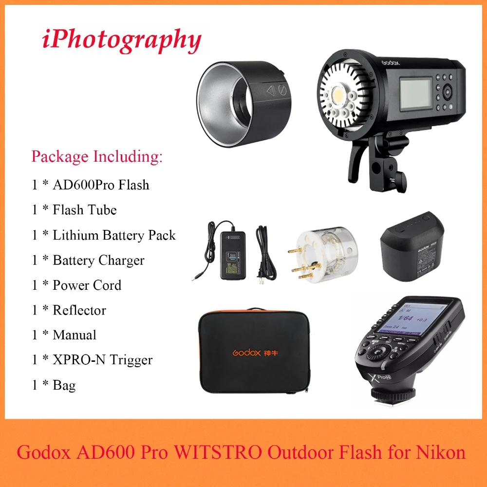 Godox Ad600pro Witstro All In One Outdoor Flash Ad600 Pro Ttl Hss With Built In 2 4g Wireless X System Xpro N Trigger For Nikon Flashes Aliexpress