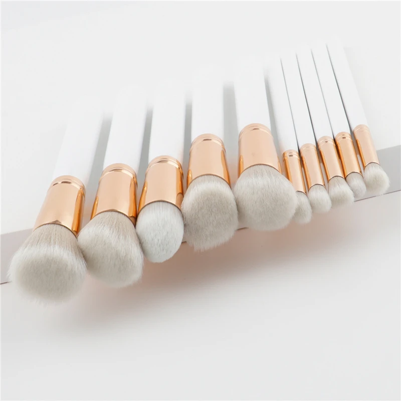 

BBL 10/12pcs Cream-colored Makeup Brushes Set Super Soft Make Up Brush Pro Cosmetic Tools for Foundation Powder Blush Maquiagem