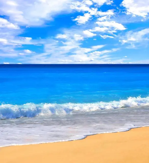 10x10FT Summer Clouds Sky Blue Sea Sand Beach Wave Wedding