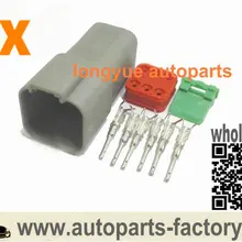 Longyue 2 шт OEM 6pin Deutsch серии DT промышленный серый мужской Ремонтный комплект из штекерного разъема