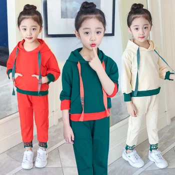 

Sports Suit For Girls 4 5 6 7 8 9 10 11 12 13 Years Toddler Girl Clothing Set Autumn Kids Clothes Teenage Hooded Outwear + Pant