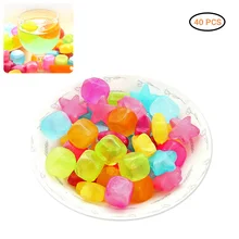 40 шт многоразовые кубики льда пластиковые звезды и квадраты кубики льда для виски вина пива напитков кубики льда формы для кухонных инструментов