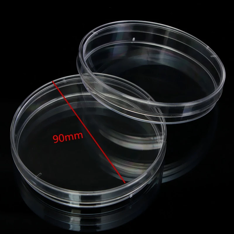 Kicute 10 шт. прозрачный стерильные Пластик Петри Миски Детские плиты, дрожжи для Спецодежда медицинская биологического научной лаборатории 90x15 мм