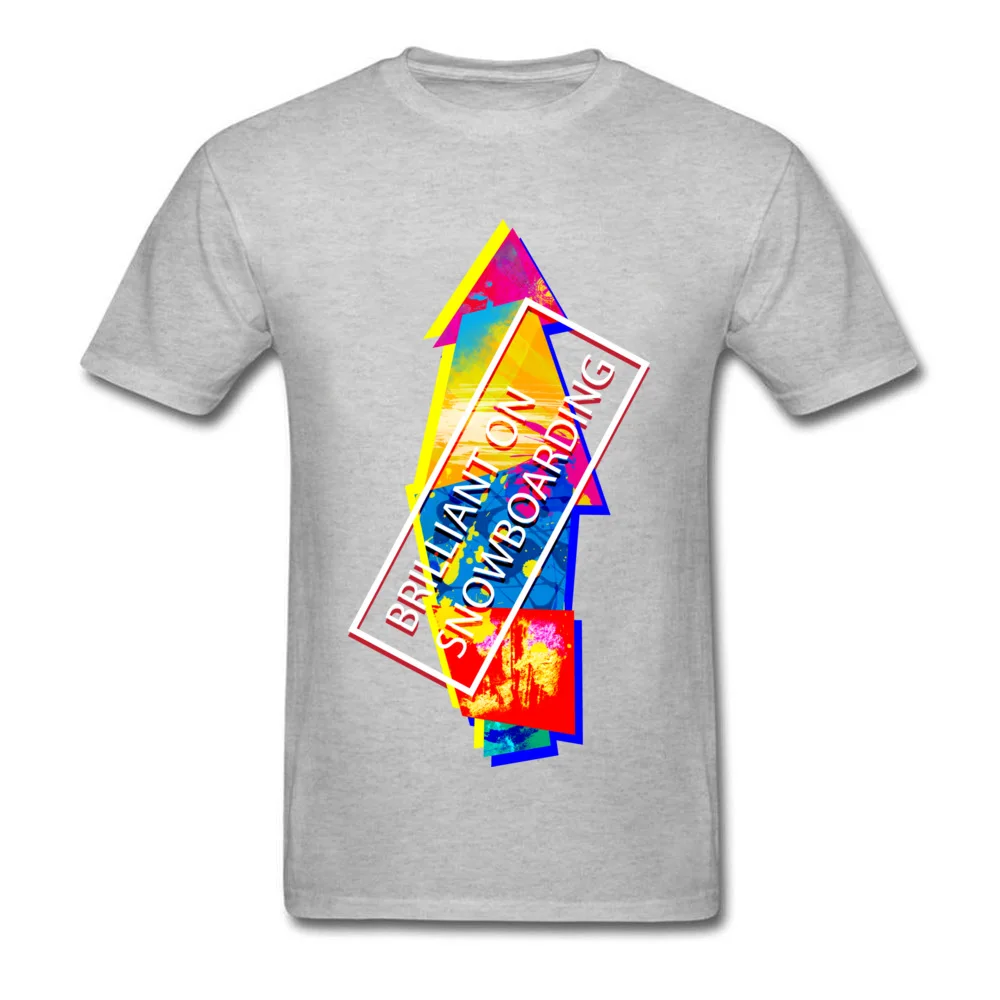 Men Company Tops Shirts O Neck ostern Day 100% Cotton Fabric T Shirts Normal Short Sleeve BRILLIANT ON SNOWBOARDING T Shirt BRILLIANT ON SNOWBOARDING grey
