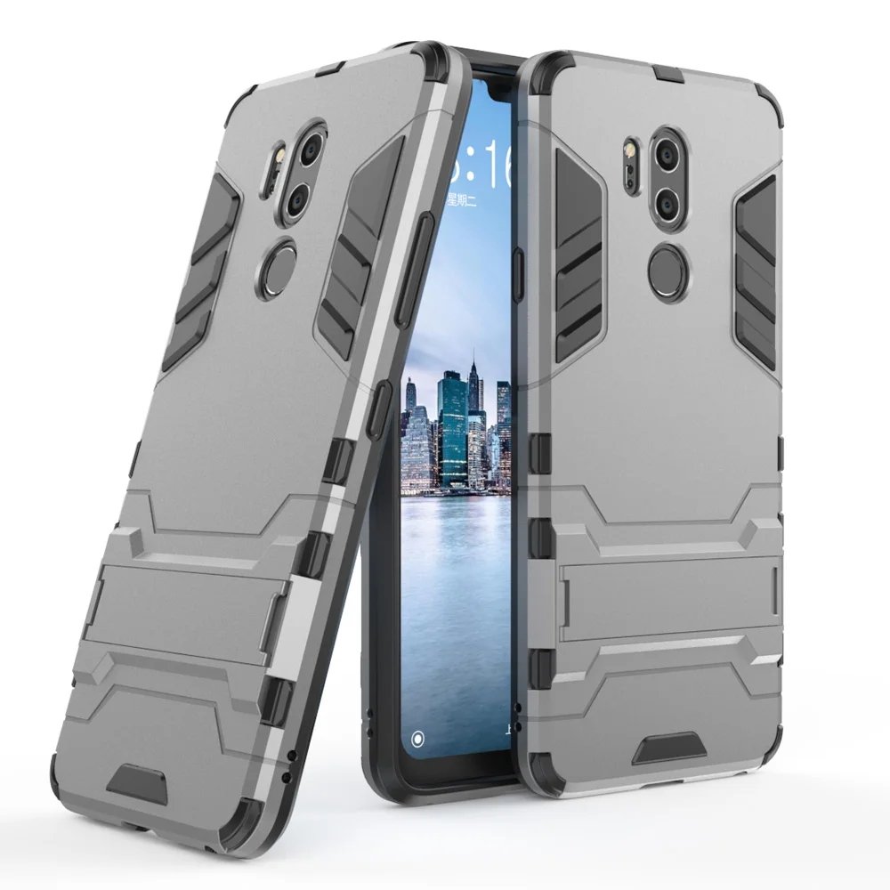 

For LG G7 ThinQ Anti Shock Hybrid Tank Armor Case Dual Layer Soft TPU & Hard Back Kickstand Cover For LG G7 ThinQ / G7 G710EM