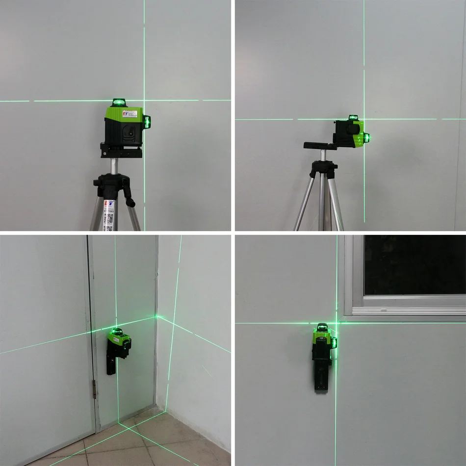Kaitian 12 Lines 3D Laser Level 360 with Magnet Bracket Self-Leveling Horizontal&Vertical Cross Green &Red Line Can Use Receiver
