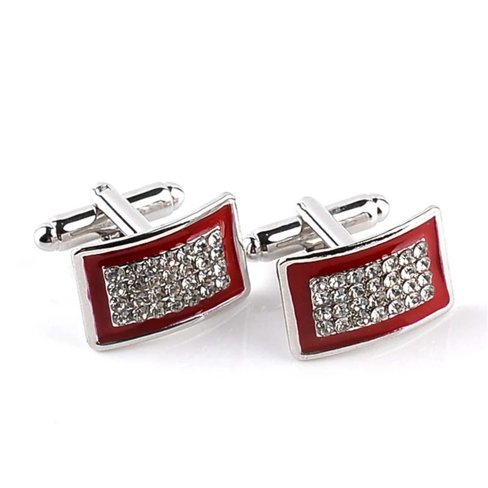 C045 1Pair Crystal Rhinestone Mens Women Silver Metal Shirt Cufflinks Wedding Party Gift | Украшения и аксессуары
