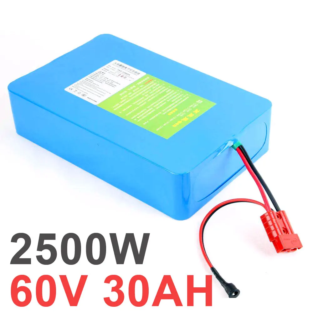 Литиевая аккумуляторная батарея 60V 30Ah 750W 1000W 1500W 2500W для электрического велосипеда