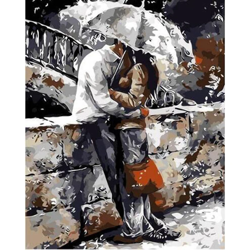 DIY Picture On Wall Diamond Painting Pedestrians Beautiful Sakura Scnery Lane Home Decor Emboridery TT400 | Дом и сад