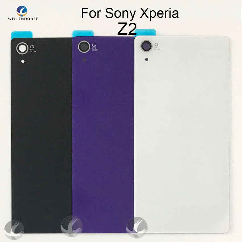 Задняя панель корпуса Стекло для sony Xperia Z2 D6543 L50W D6503 Z2 крышка батареи задняя дверь стекло Корпус с NFC с логотипом