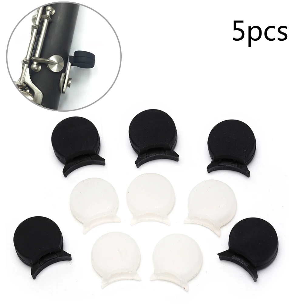 

Thumb Support Relieve Fatigue Sore Comfortable Practical Black Rubber Clarinet Finger Cushions 5 Pcs