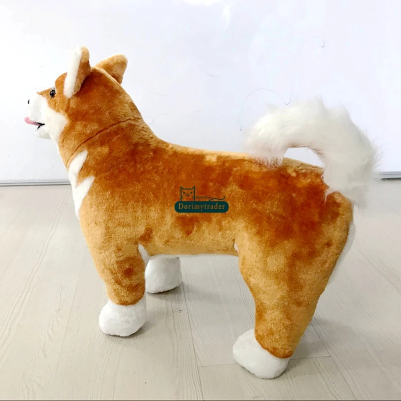 Dorimytrader pop emulational animal Shiba Inu plush toy stuffed realistic dog can ride on the back kids gift decoration 50cm DY61802 (9)