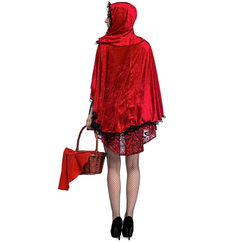 Сексуальный Женский сказочный костюм Красной Шапочки, маскарадный костюм на Хэллоуин, карнавальный костюм, костюм для сцены