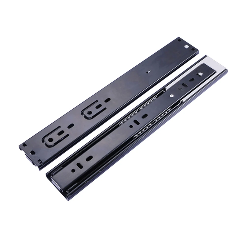 

12inch Mute Steel Damping Buffer Three Section Drawer Slide Self Closing Runner JDH99