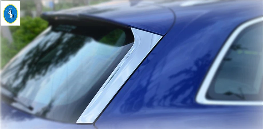 

Yimaautotrims Auto Accessory Tail Rear Window Spoiler Wing Cover Trim Panel Car Covers 2 Piece Fit For Audi Q5 2018 2019 / ABS