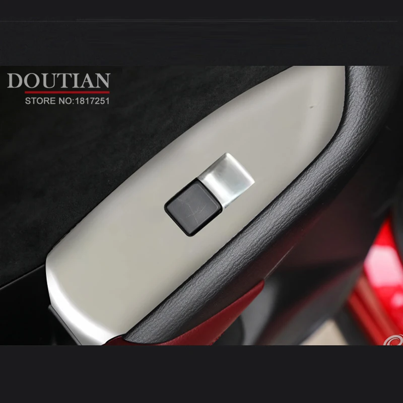 

4PCS/Set ABS Inner Door Armrest Window Lift Switch Button Cover Trim For Mazda CX-3 CX3 2018 Car Accessories