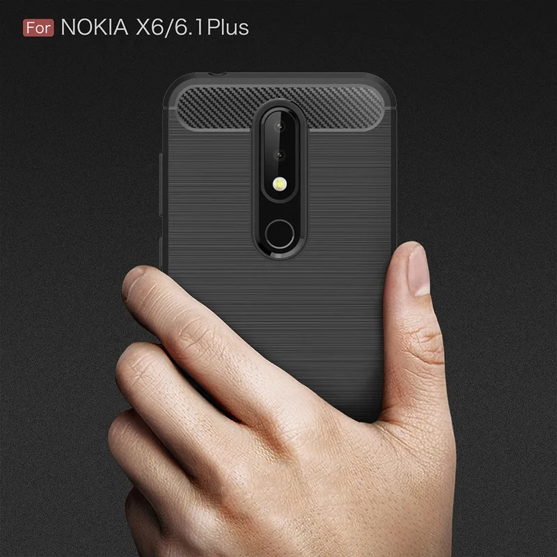Carbon Fiber Case For Nokia 9 Pureview Case Silicone Soft Tpu For