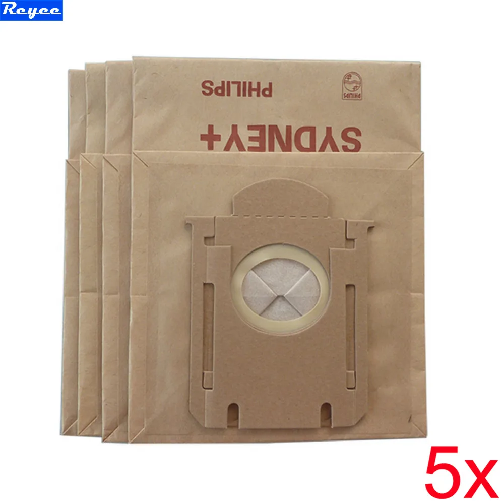 

Hi-Q 5Piece / Lot High efficiency filter paper bag Vacuum Cleaner Dust Bag Suitable for Philips FC8396 8398 8202 HR8345 New