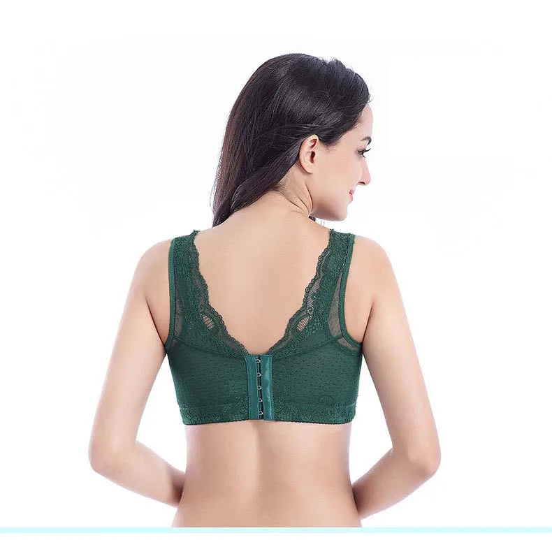 Queenral Plus Size Bras For Women 46 48 50 CDE Cup Bralette Push Up Bra Underwear Brassiere Sexy Lace Lingerie Wire Free Bra    23