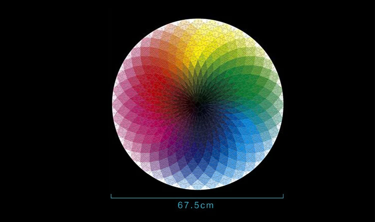 1000 шт./компл. красочные радужные круглые головоломки геометрические головоломки для взрослых детей DIY обучающие игрушки головоломки бумаги декомпрессии