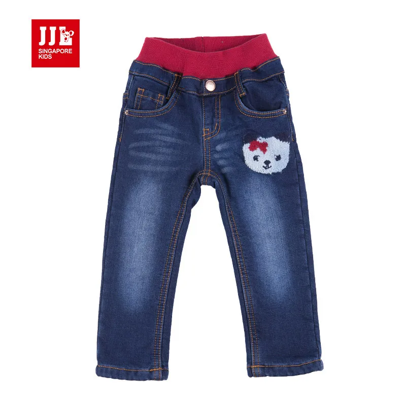 baby girls jeans infant pants full length adjustable waist elastic