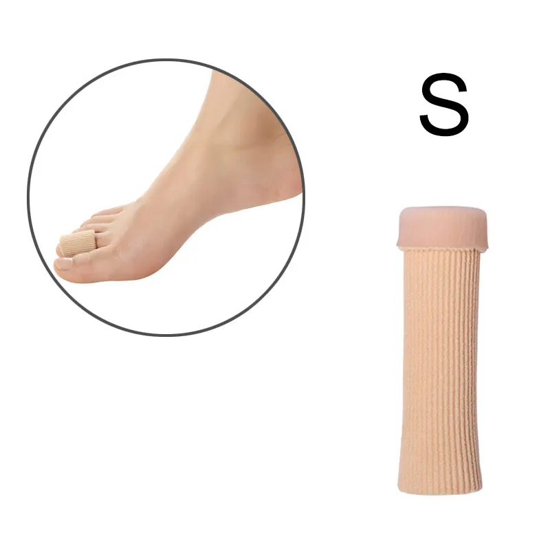 Tela caliente Gel tubo cojín callos Protector del dedo del pie Hallux Valgus ortopédica Bunion guardia pies alivio del dolor cuidado SK88