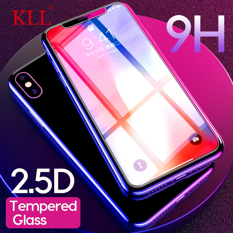 9H 2.5D Закаленное стекло для iPhone X Xs Max Xr Защита экрана 6 6s 7 8 Plus 4S 5 5S SE Премиум