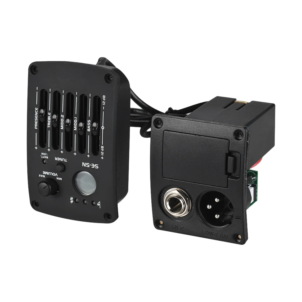 Acoustic Guitar Pickup 5 Bands EQ Equalizer Preamp Piezo Pickup with