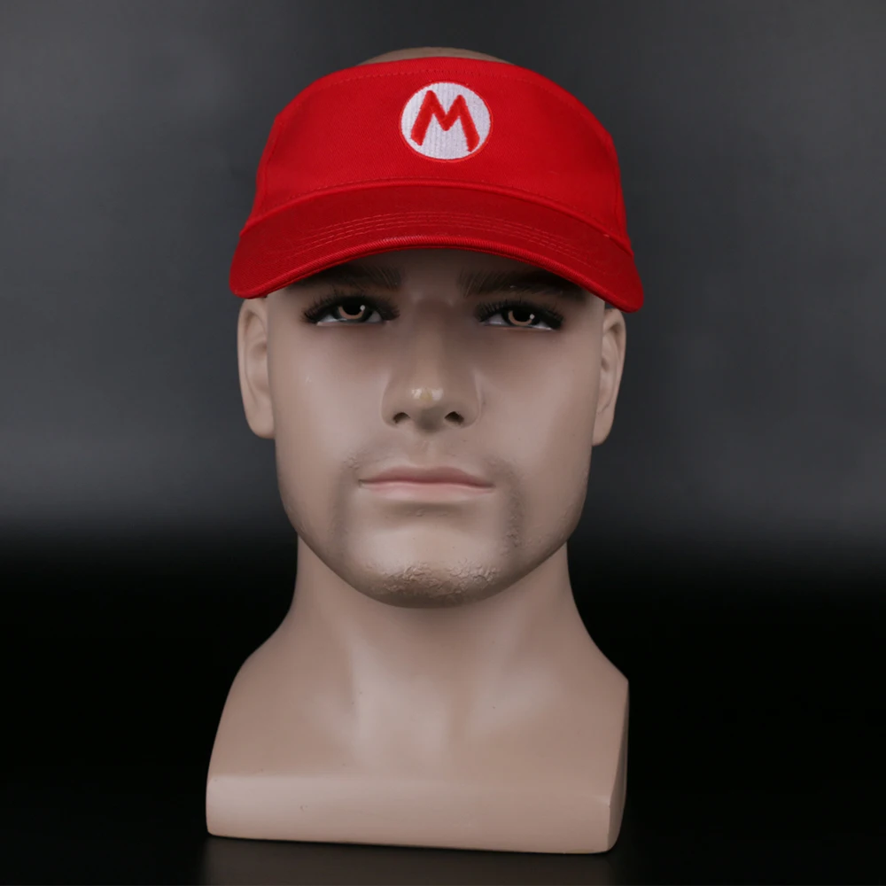 2018 Mario Tennis Ace Mario Tennis Cap Mario Adjustable Sun Visor Sport Golf Hat Cosplay Costume Accessories (5)