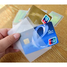 50 шт. матовый прозрачный RFID Блокировка Противоугонная Кредитная карта рукав держатель протектор для кемпинга, путешествий наружного использования 9x6,5 см