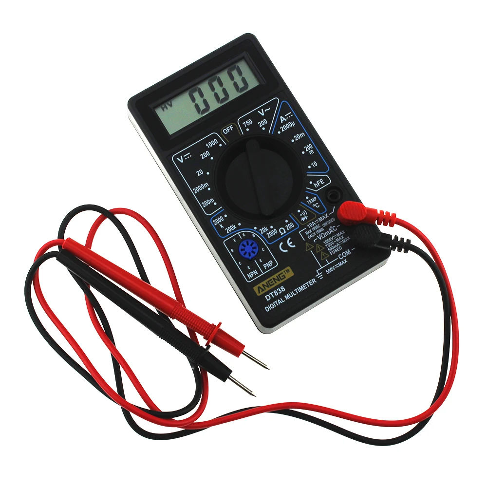 

New DT838 LCD Digital Multimeter AC DC Tester Voltmeter Diode Resistance Current Diode Electric Multi Tester Tool