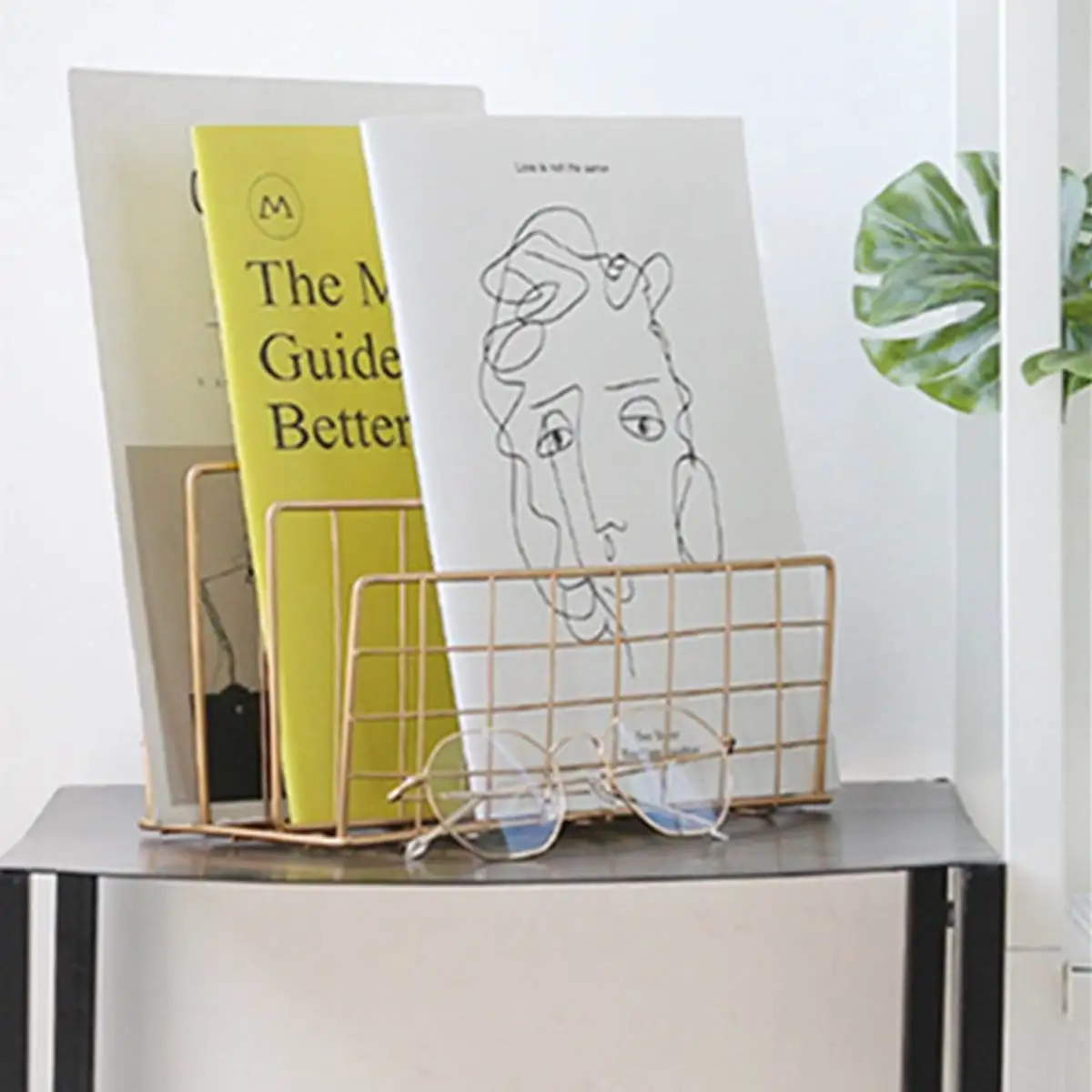 حامل المجلات الشبكة 3 مقصورات رف المطاوع الحديد إلكتروني تخزين الرف حامل صينية جديد مكتب منظم مكتب ملف صينية