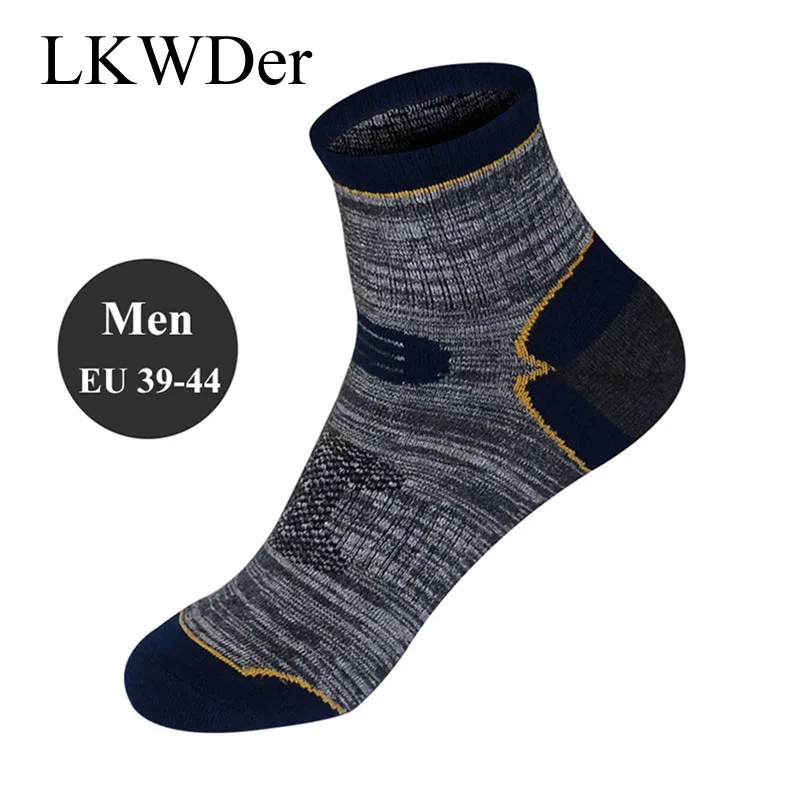 LKWDer, 5 пар, мужские носки, быстросохнущие дышащие мужские носки, противобактериальные антибактериальные износостойкие спортивные носки, Calcetines Mujer