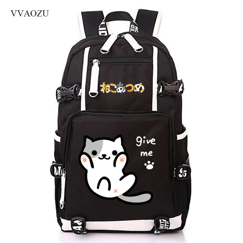 Anime Cute Neko Atsume Cat Backyard Multifunctional Backpack Cartoon Bookbag Travel Shoulder Bag Schoolbag Rucksack for Teenage Anime Cute Neko Atsume Cat Backyard Multifunctional Backpack Cartoon Bookbag Travel Shoulder Bag Schoolbag Rucksack for Teenage